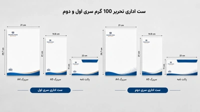 چاپ ست اداری در سایت چاپاتو شامل واکت و سربرگ